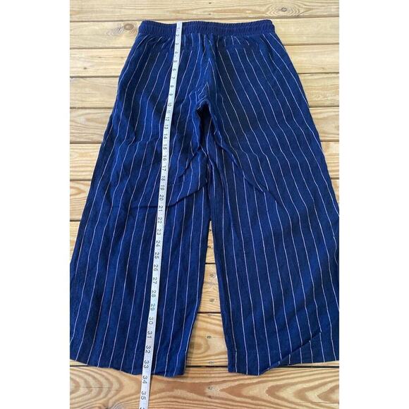 Athleta Striped Wide Leg Pants Size 4 Women’s Navy - Picture 6 of 9
